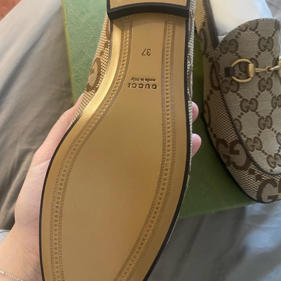 ✨SOLD✨ 100% AUTHENTIC GUCCI Women's Jordaan jumbo GG loafer - Picture 4 of 5